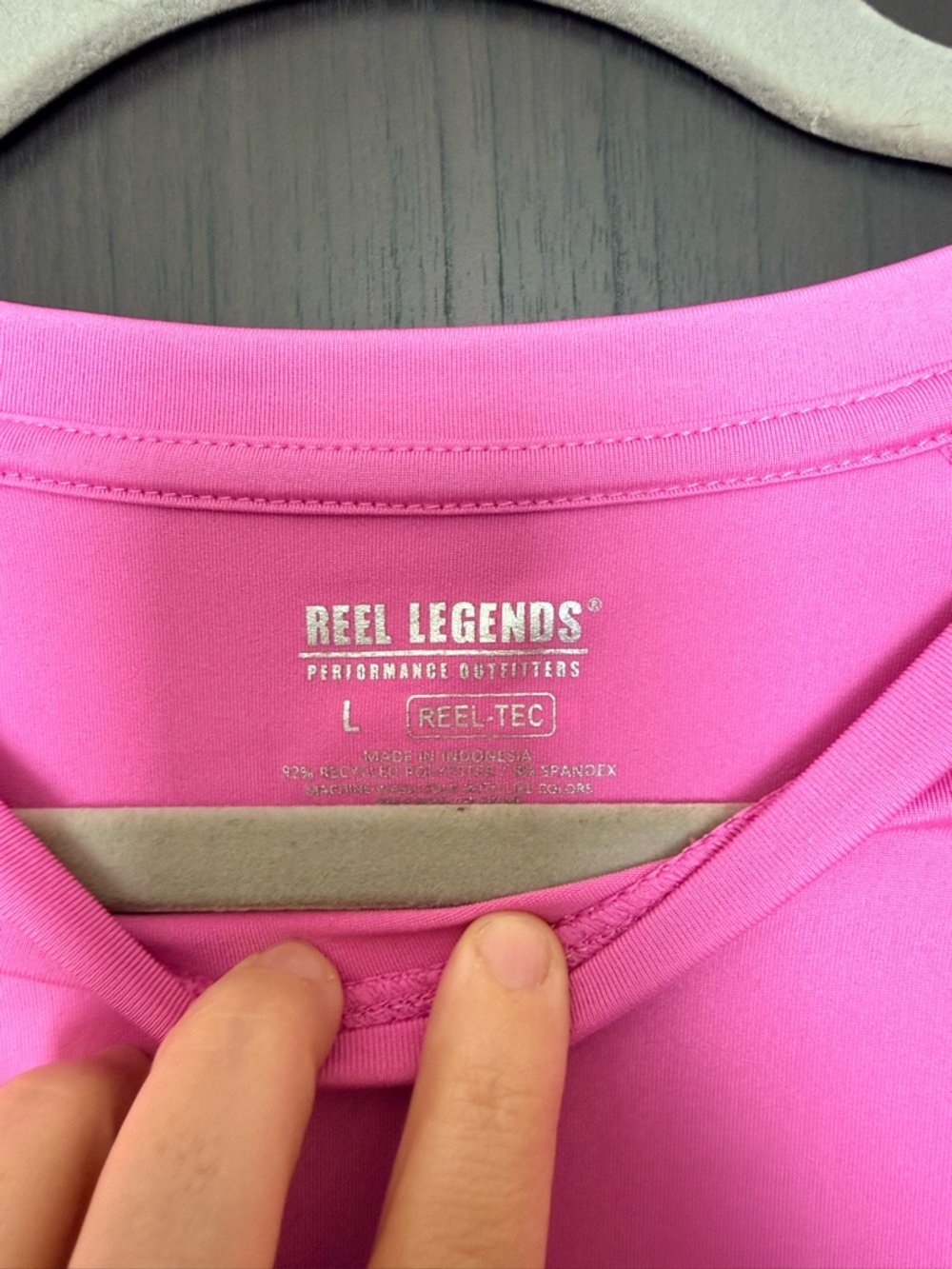 Reel Legends Pink Performance Tee - Picture 2 of 3